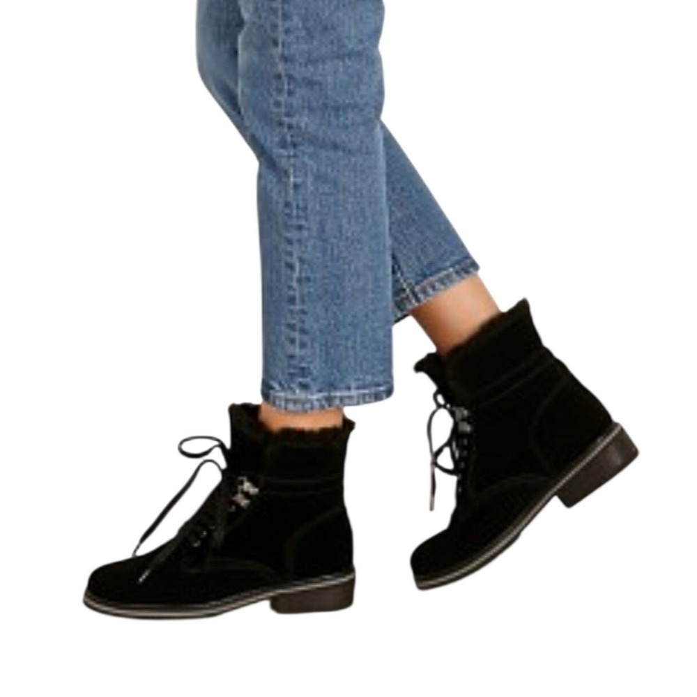 New Blondo‎ Women's Vedette Black Suede Waterproof Leather Booties size 38